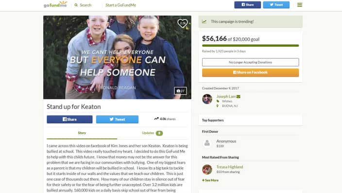 Joseph Lam's GoFundMe page exceeds its fundraising goal of $20,000.