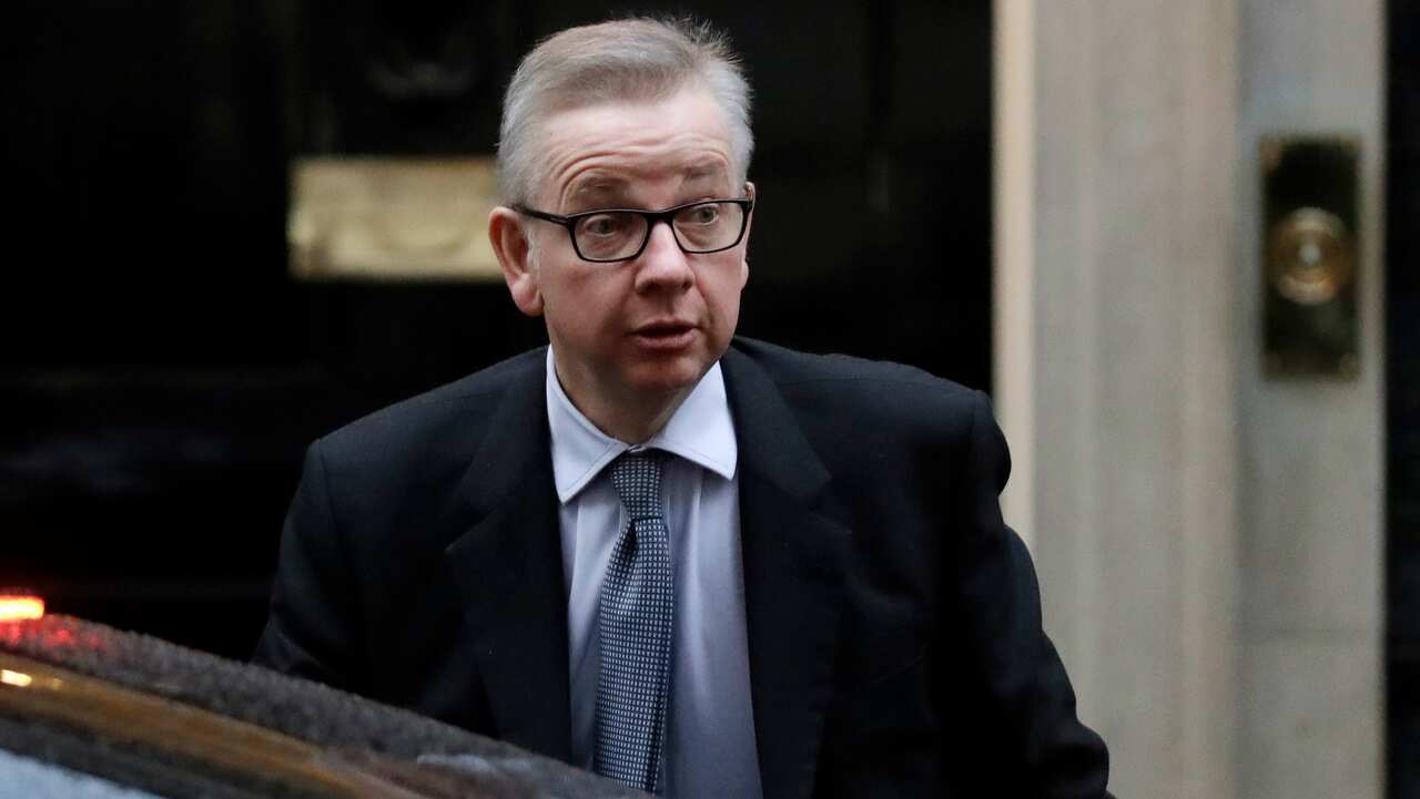 Michael Gove arrives at Downing Street. London. 