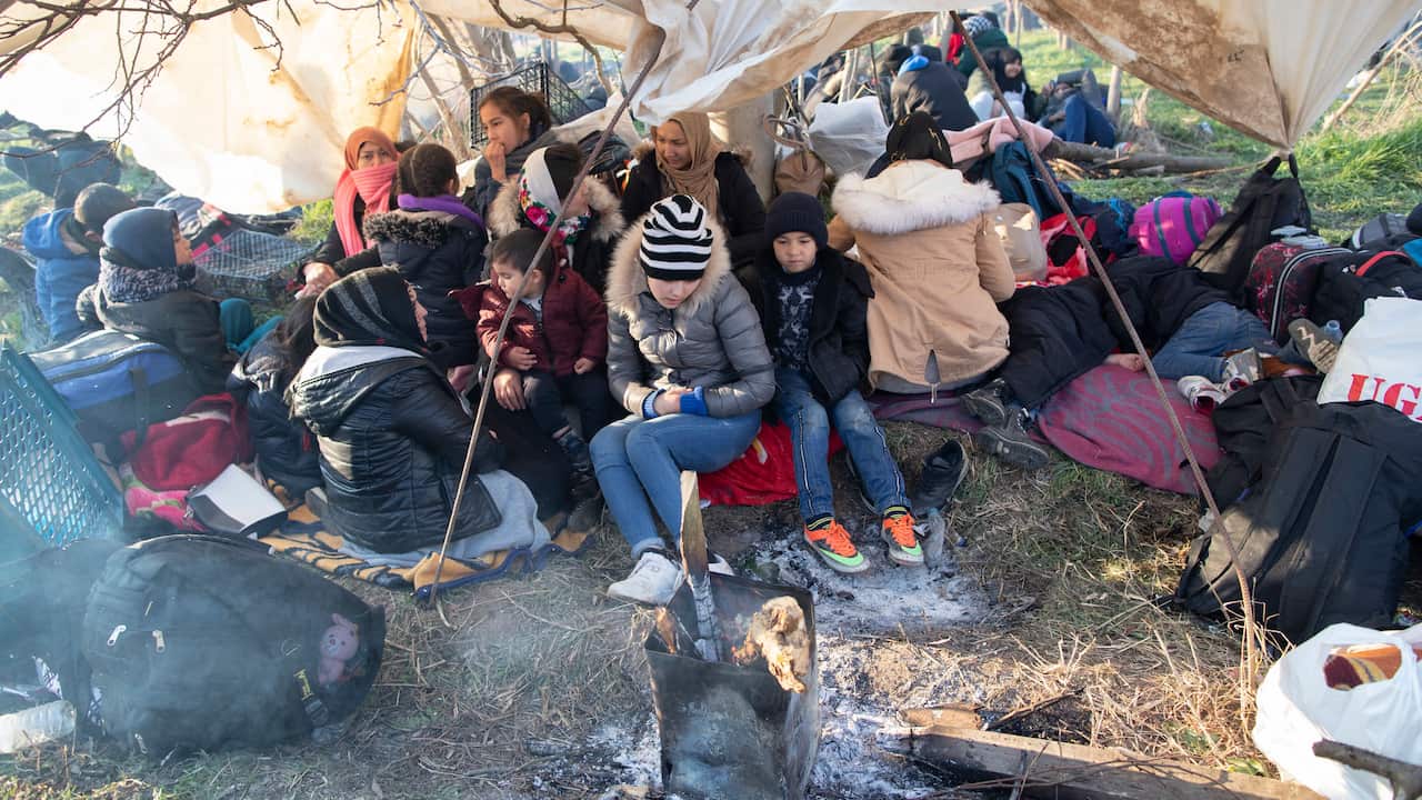 The UN says some 13,000 migrants have gathered along the Turkish-Greek border.