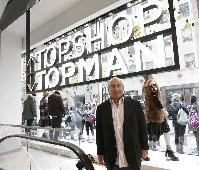 The British business magnate and owner of Topshop and Topman at the grand opening of his 5th Avenue, New York, store.