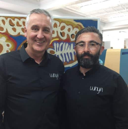 Winya Furniture Director Greg Welsh and lighting designer Matt Fellingham are in Milan this week. 