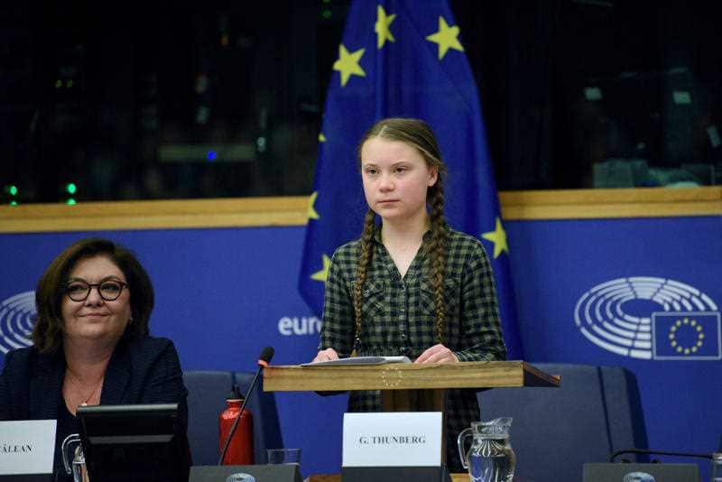 Speaking to the EU, Greta Thunberg urged European leaders to act on climate change.
