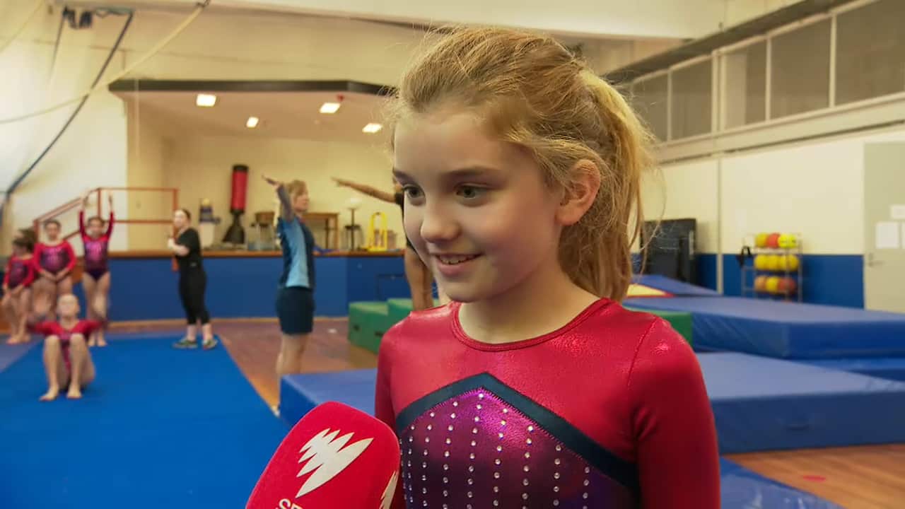 Grace loves wearing her leotard, which was designed by Senior Constable Ucles.