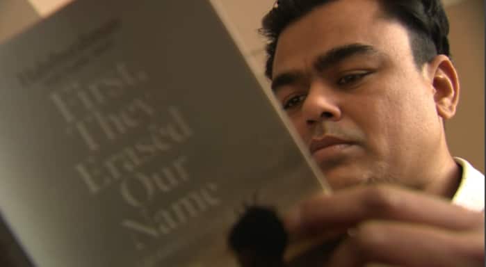 Habiburahman reads his book First, They Erased Our Name: a Rohingya speaks.