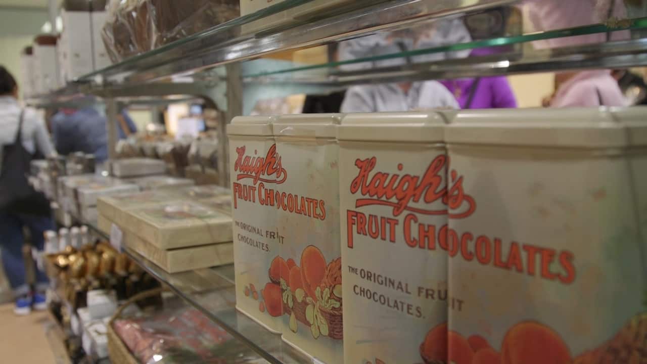 One of the long-standing items for sale in the Haigh's store: their chocolate-coated fruit.