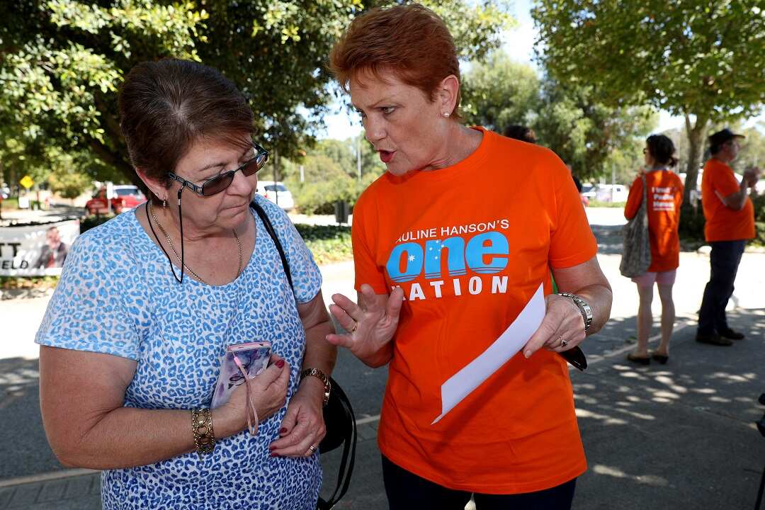One Nation leader Senator Pauline Hanson 