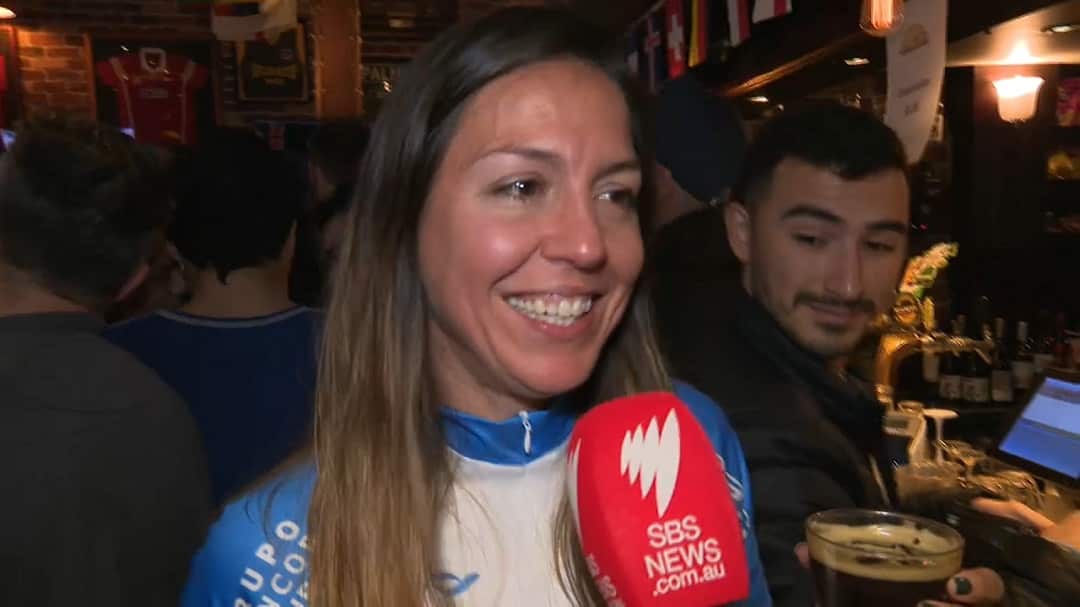 One of the many passionate Argentinian fans