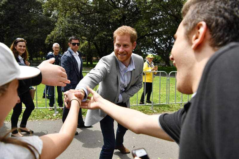 Britain's Prince Harry, the Duke of Sussex meets and greets at the Australian Invictus games.