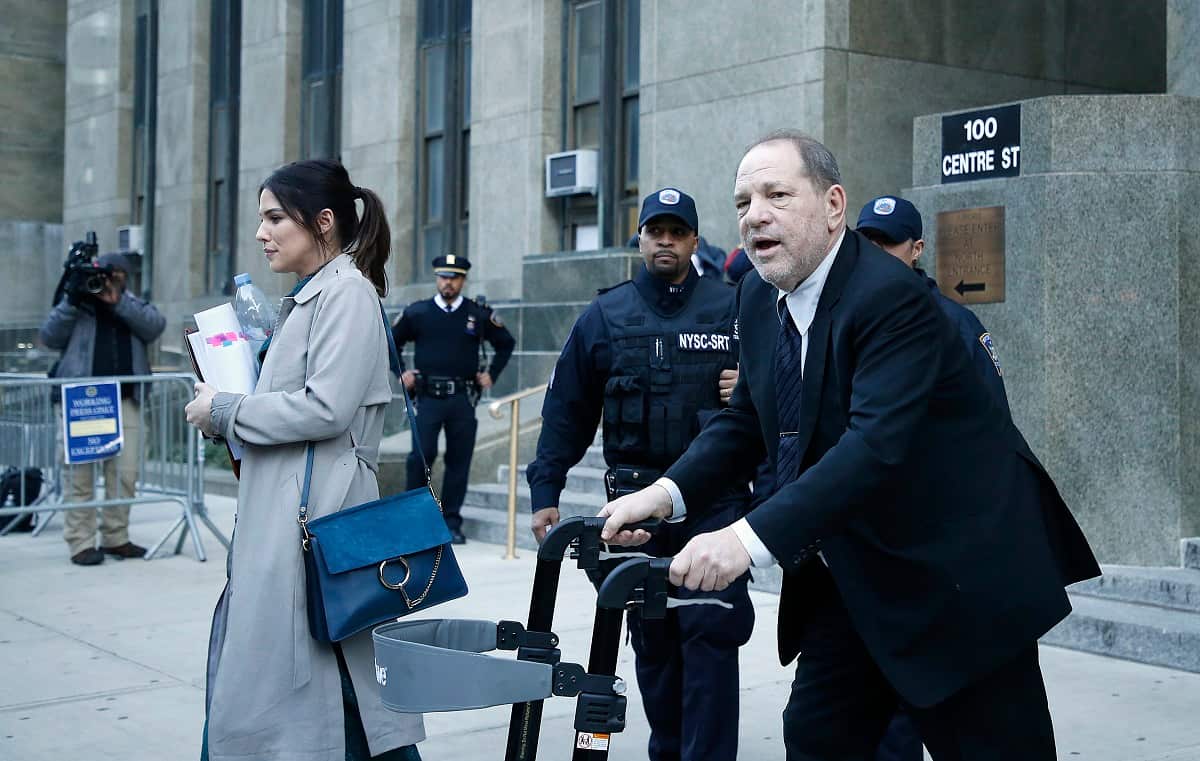 Harvey Weinstein leaves court in New York, US