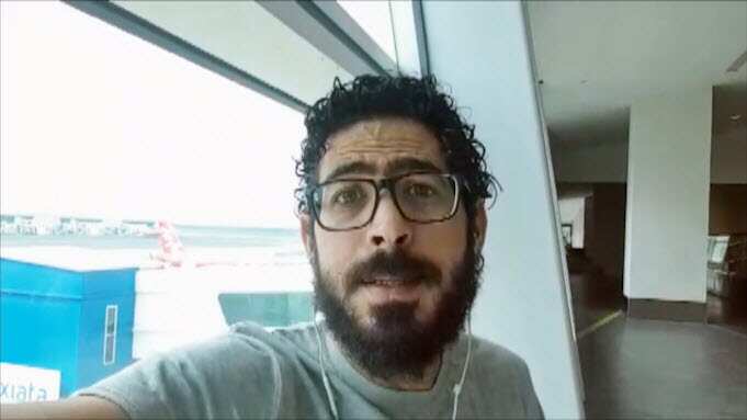 The Syrian refugee spoke with SBS' Go Back To Where You Came From from the airport.