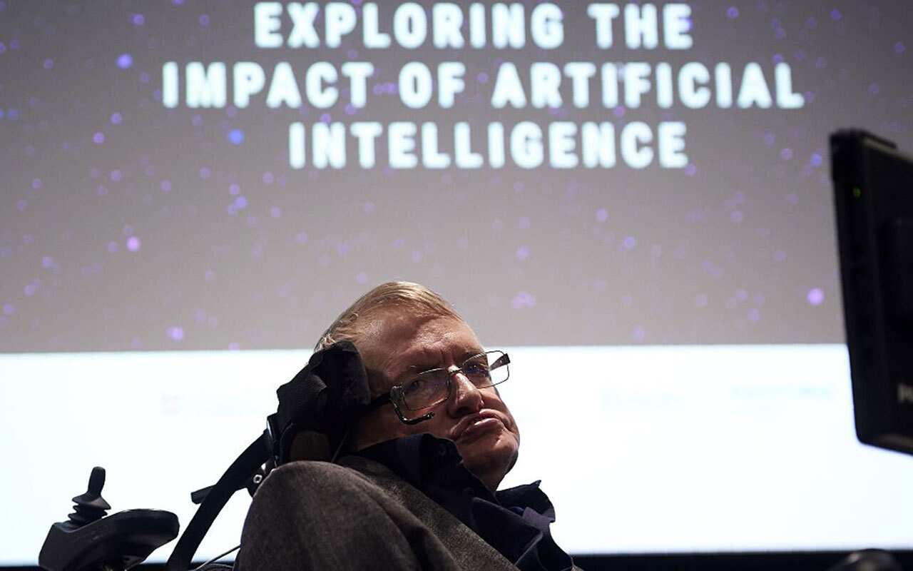 Stephen Hawking arrives to attend the launch of The Leverhulme Centre for the Future of Intelligence (CFI), at the University of Cambridge.