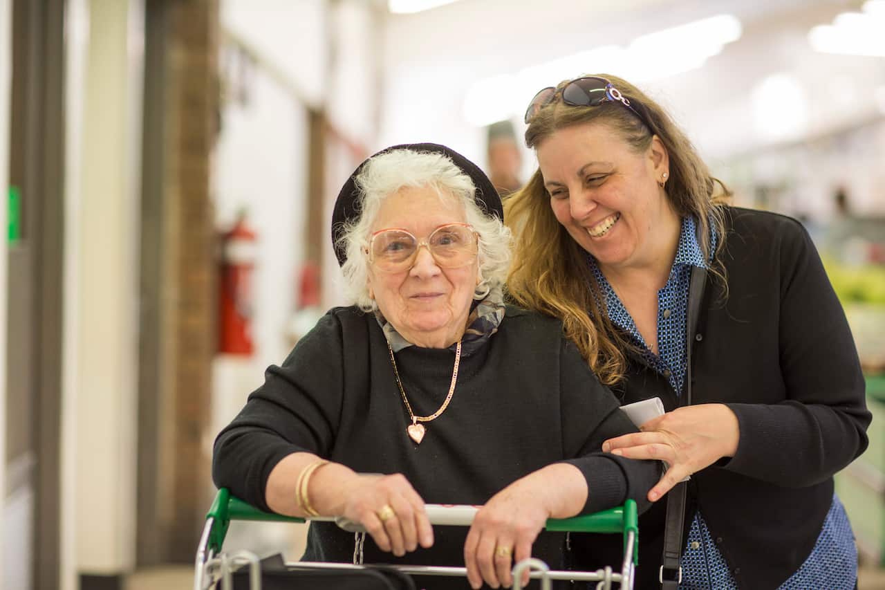 Resident and staff from Fronditha