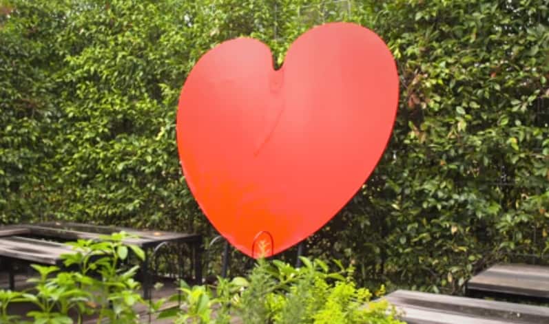 KereKere Green's giant red heart.