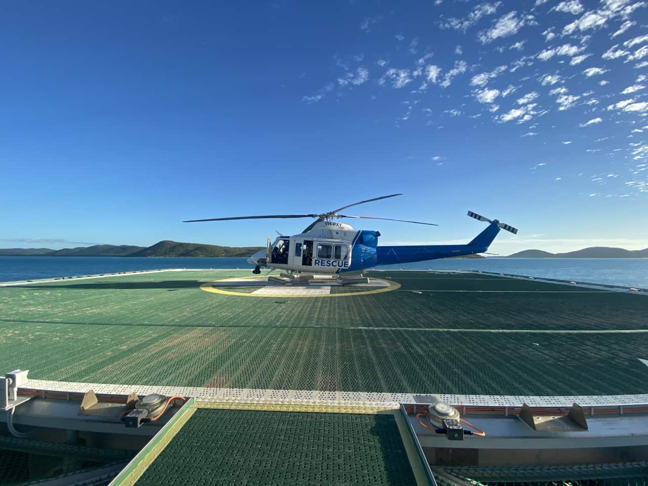Paramedics in the Torres Strait Islands are trained to fly on a rescue helicopter.