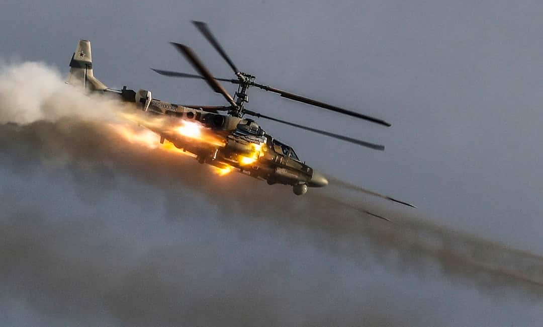 A Kamov Ka-52 Alligator helicopter at last week's 'Army 2018' show in Moscow. 