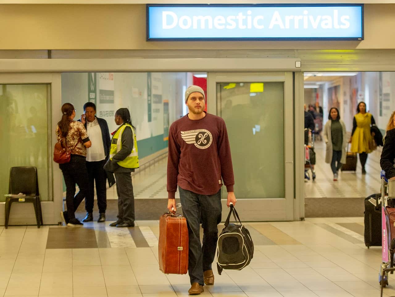 Henri van Breda arrives at Cape Town International Airport ahead of the judgement in his triple murder case.