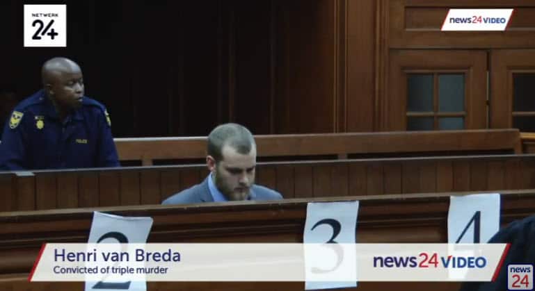 Henri van Breda sitting in the dock awaiting sentencing on June 5. 