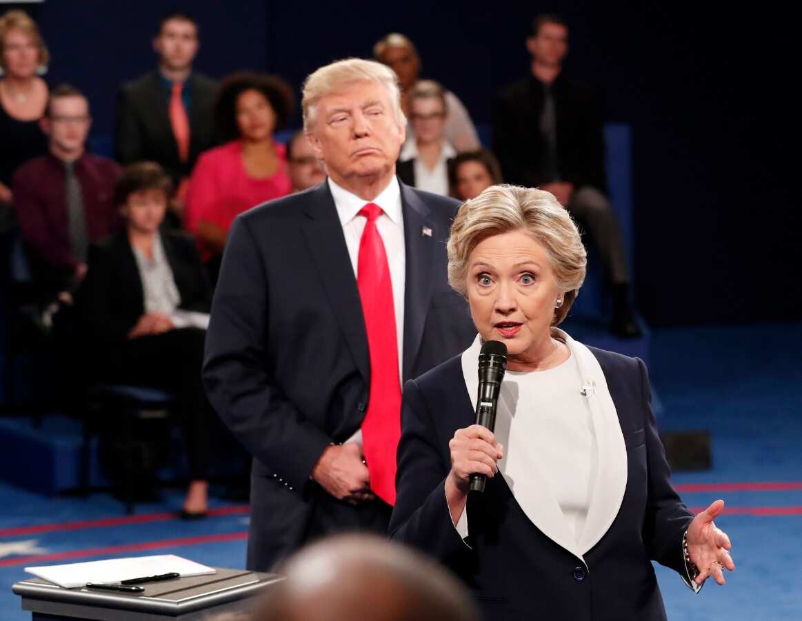 Hillary Clinton and Donald Trump on the campaign trail in 2016.