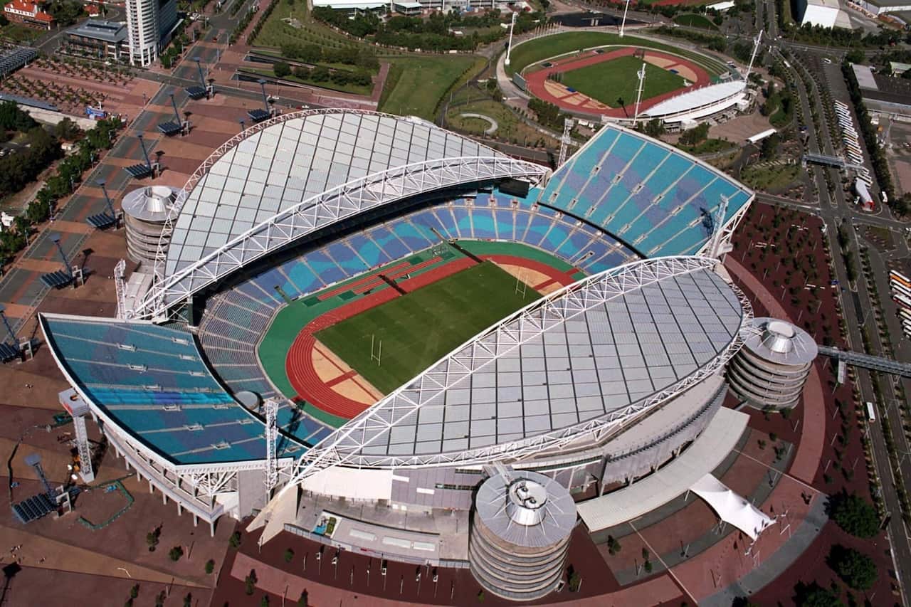 The Olympic Stadium in Sydney, Australia is shown April 24, 2000. 