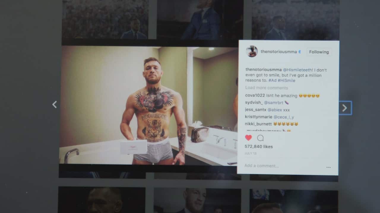 Boxer Conor McGregor is one of HiSmile's many paid influencers