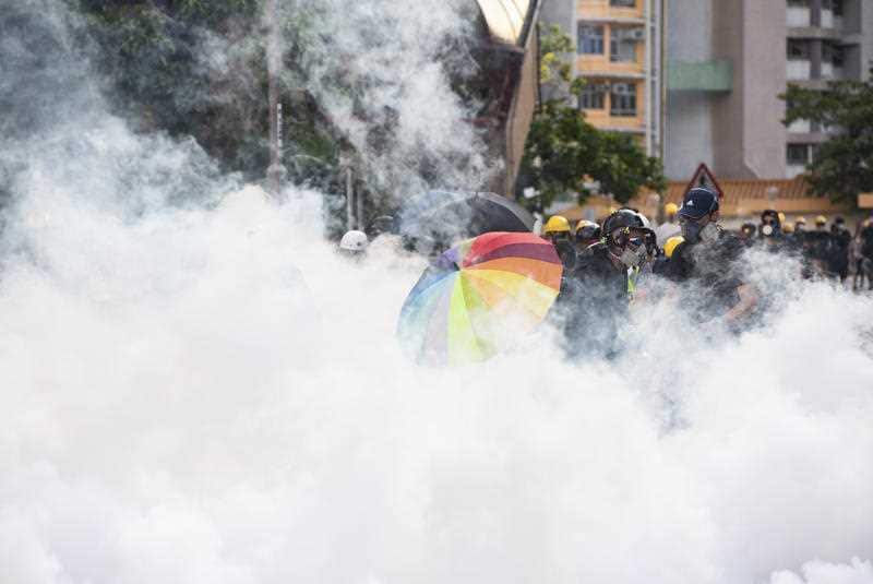 The protests in Hong Kong continue as protesters moved to shut down the Asian financial hub with a general strike on Monday.