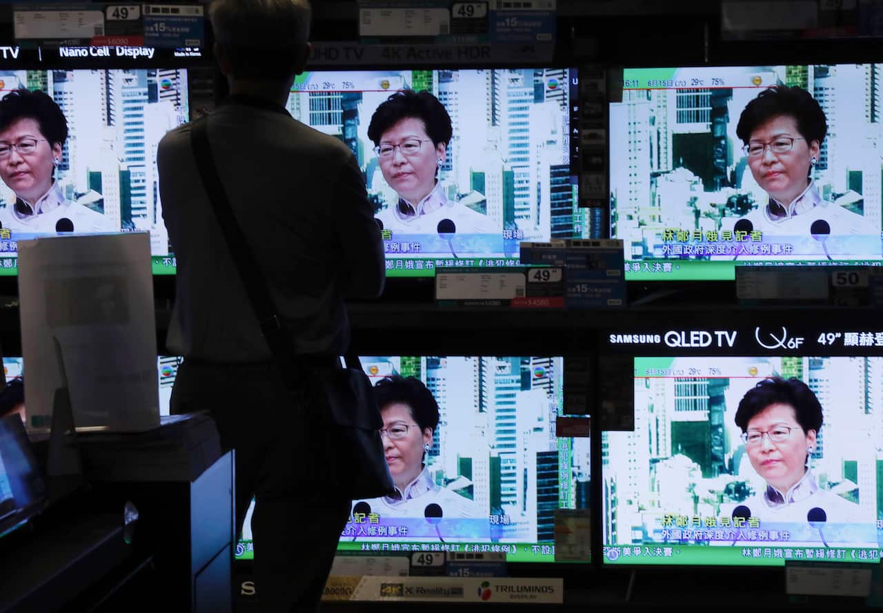 Lam said she will suspend a proposed extradition bill indefinitely in response to widespread public unhappiness over the measure.