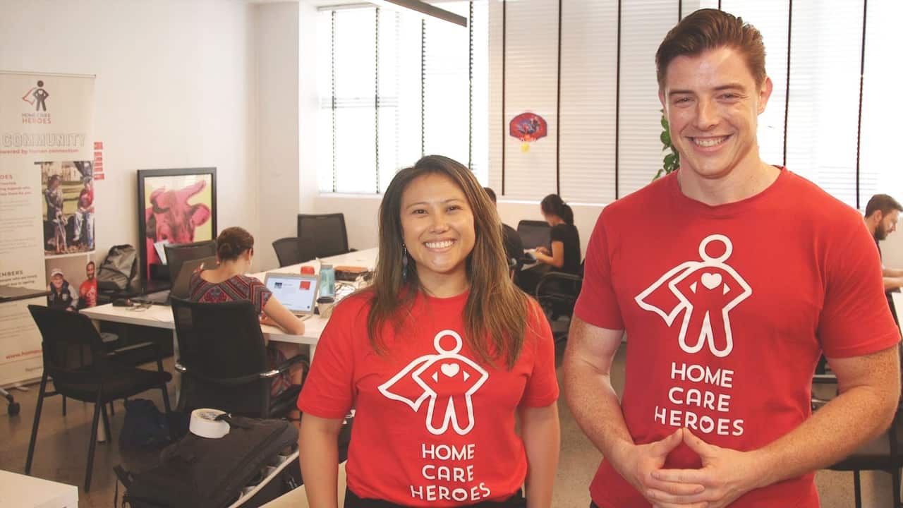 Home Care Heroes Co-founders Mat Bertrand and Jenna Leo