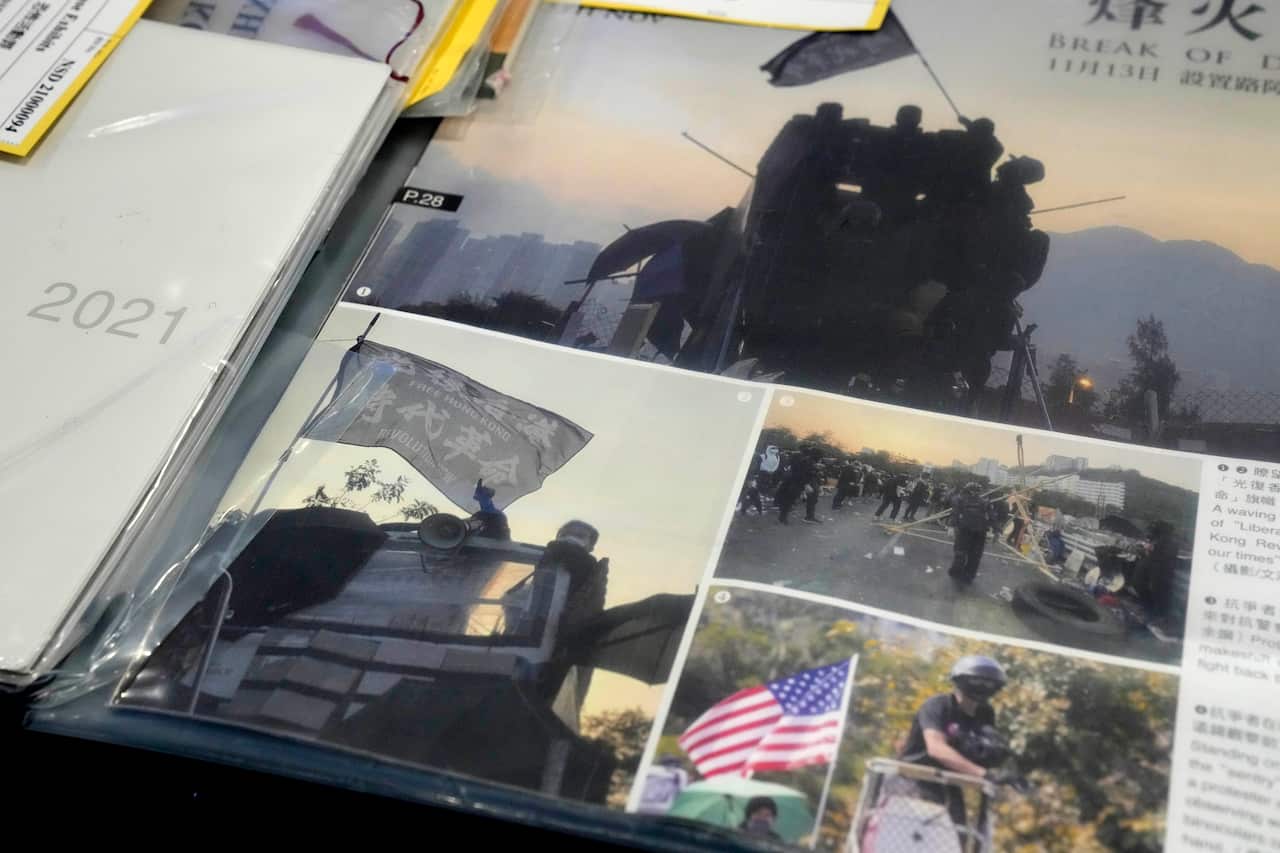 An item among the confiscated evidence.