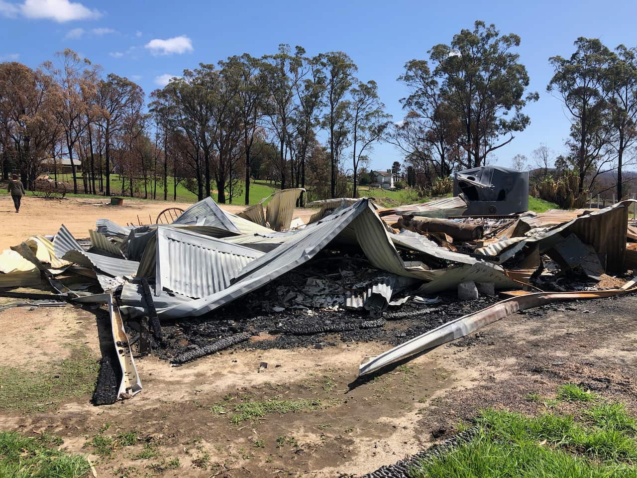 Bree and Jim's house in Clifton Creek after the fire
