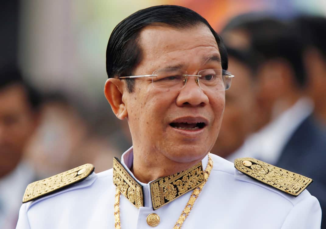 Cambodia's Prime Minister Hun Sen waits to attend the Independence Day celebrations in Phnom Penh earlier this month. 