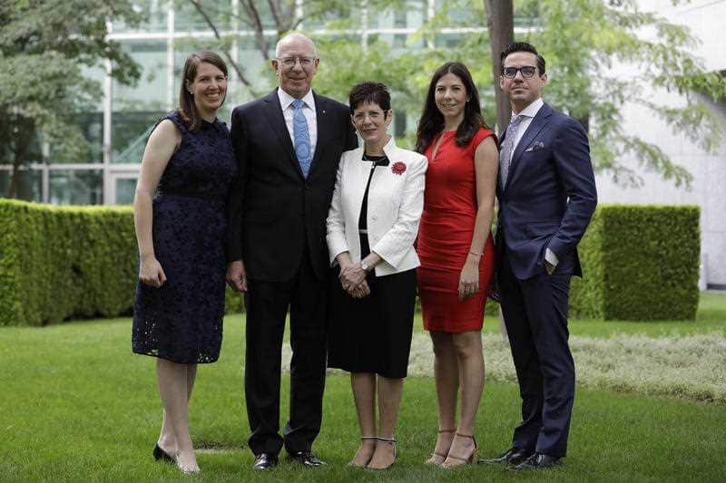 General David Hurley with his family (l to r) daugher Caitlin Orr, wife Linda Hurley, daughter Amelia Hurley and son Marcus Hurley.