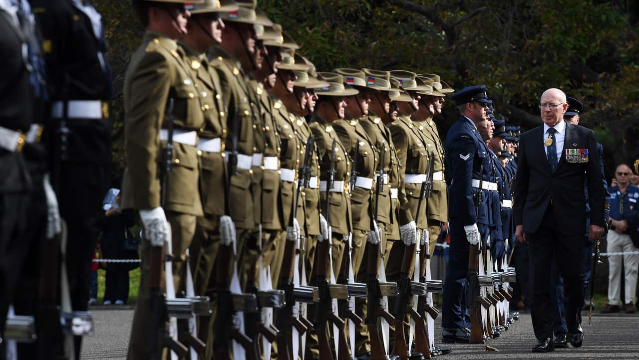 David Hurley departs NSW Government House following the end of his commission as Governor of New South Wales in Sydney, 1 May 2019. 