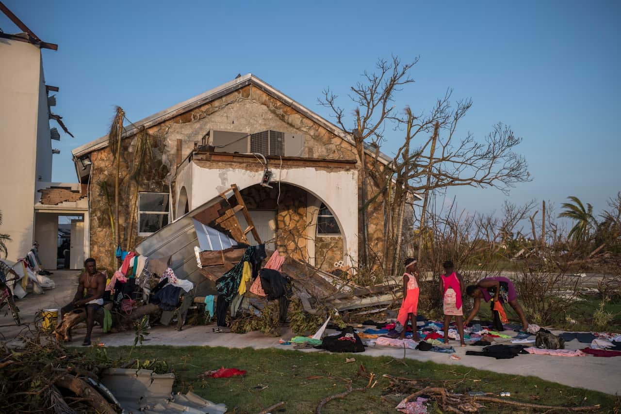 The Abaco Islands in the Bahamas were hit by wild winds. 