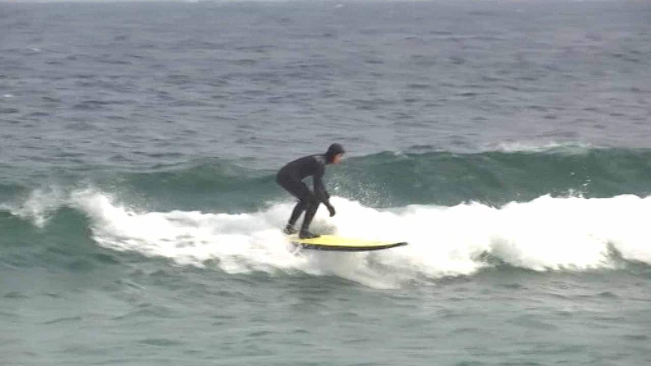 The athletes wore full-body wet suits in the four-degree-Celsius waters