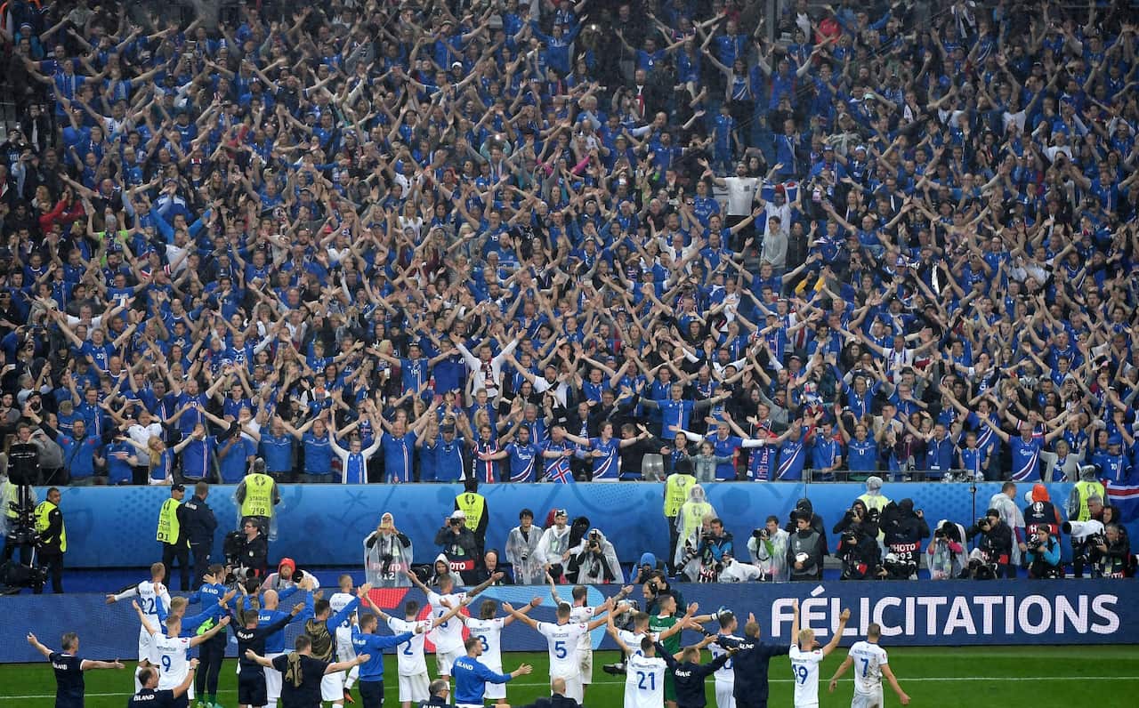Iceland fans at Euro 2016.