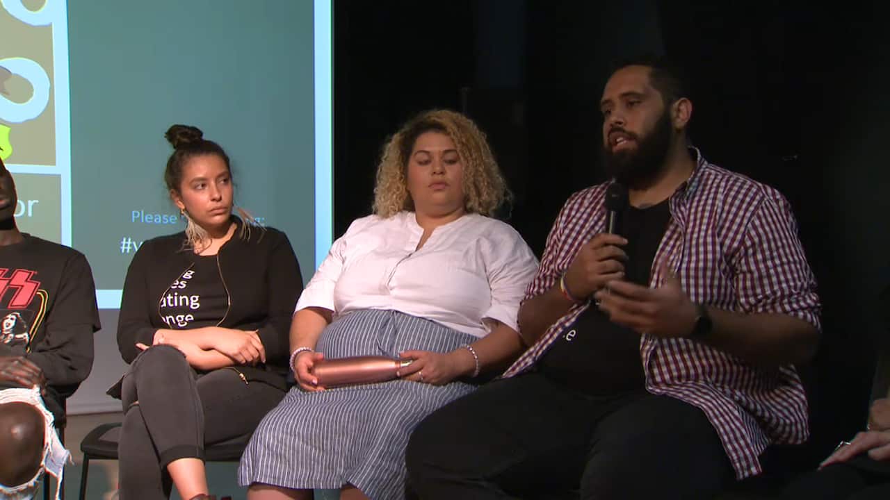 Indi Clarke and other members of the Koori Youth Council. 