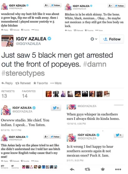 iggy racist tweets