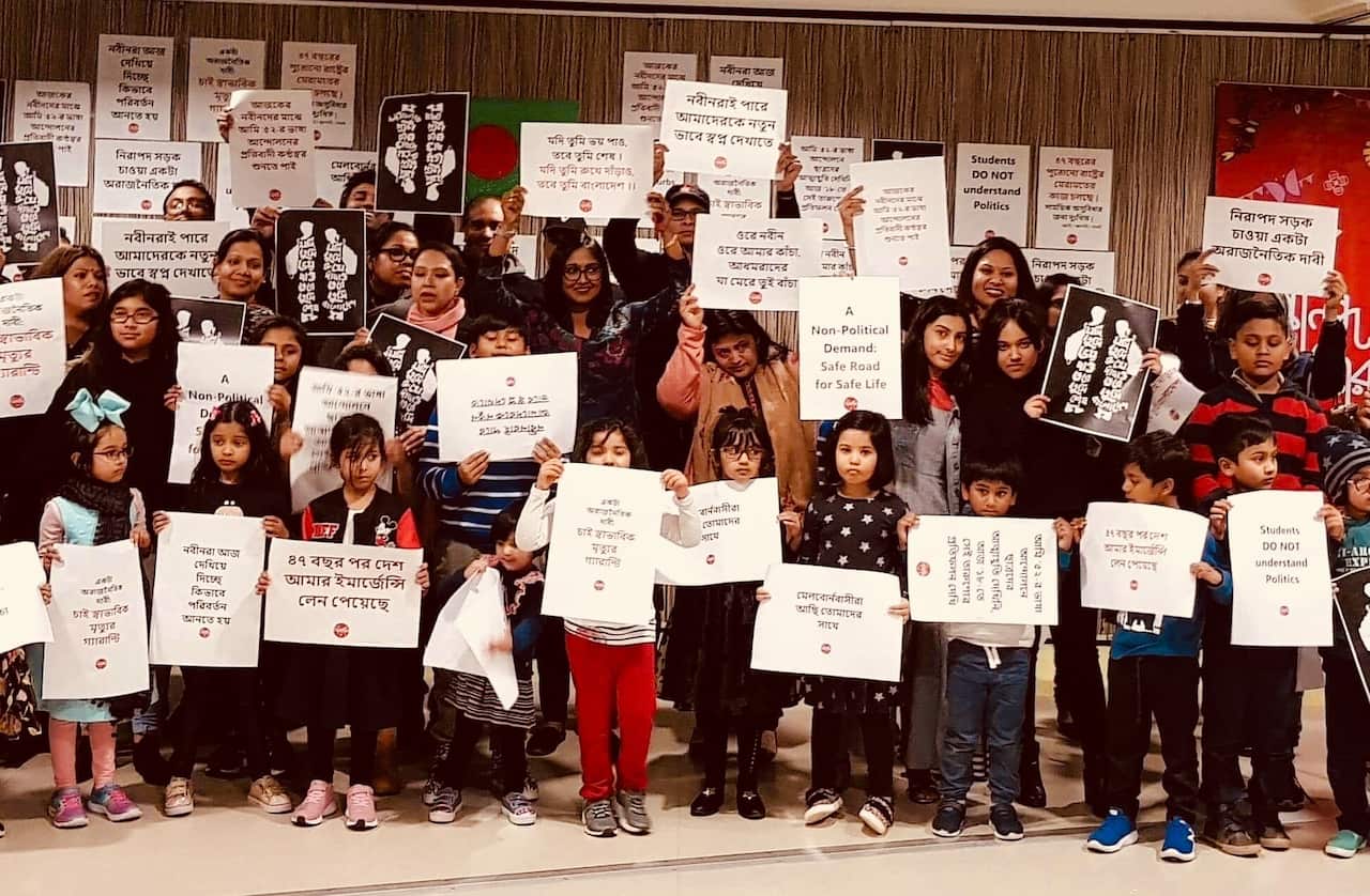 Bangladeshi-Australians held demonstrations over the weekend.