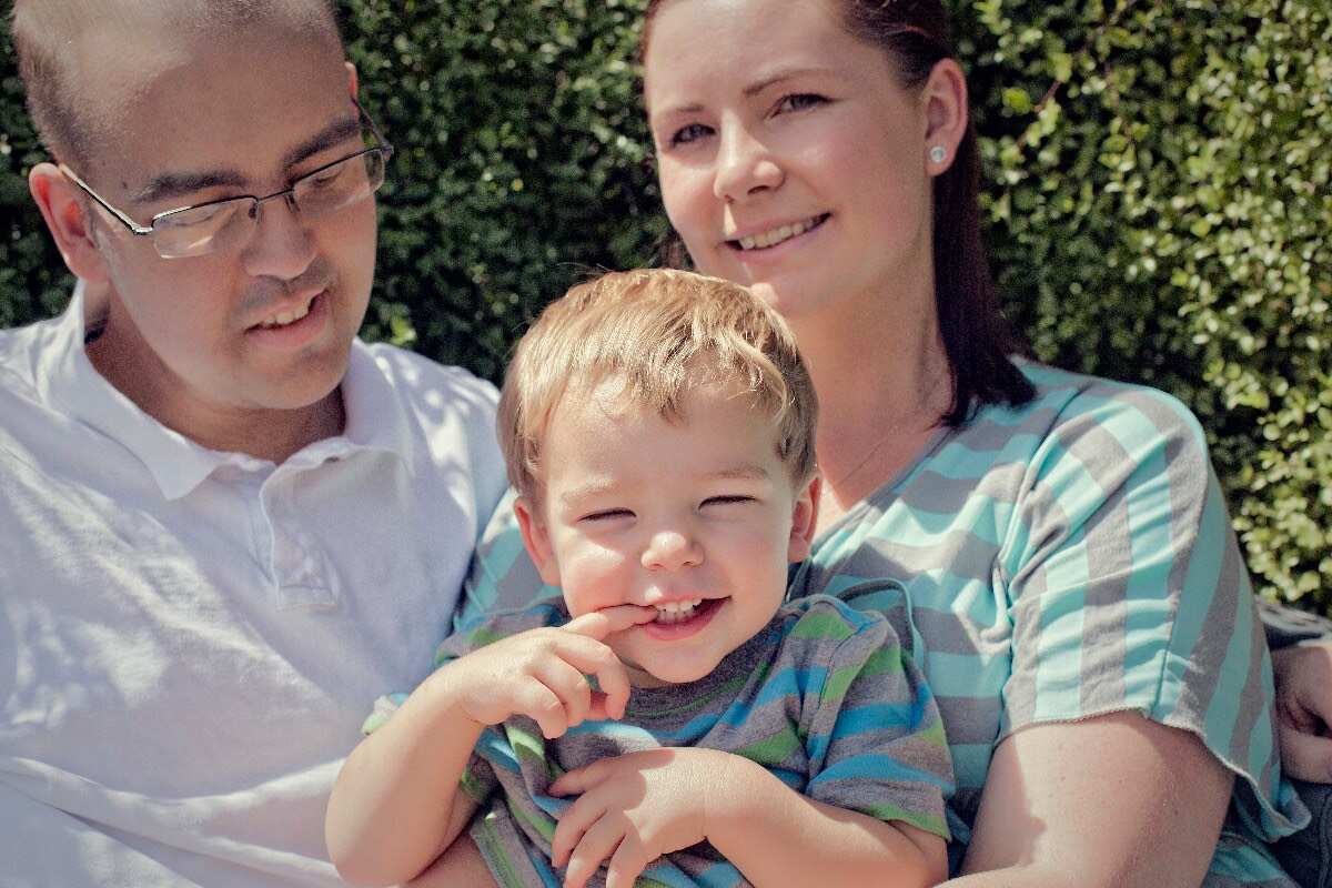 Mike and Amelia with their son Dennis.