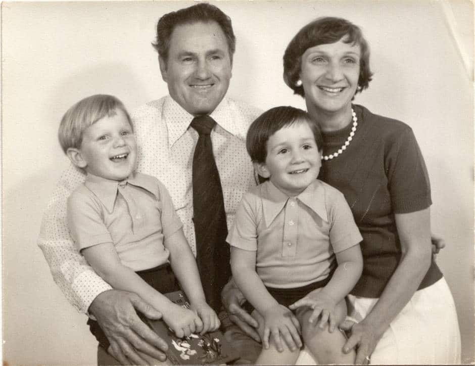 The Kennedy family. Barry, Yvonne, Leigh and Simon.