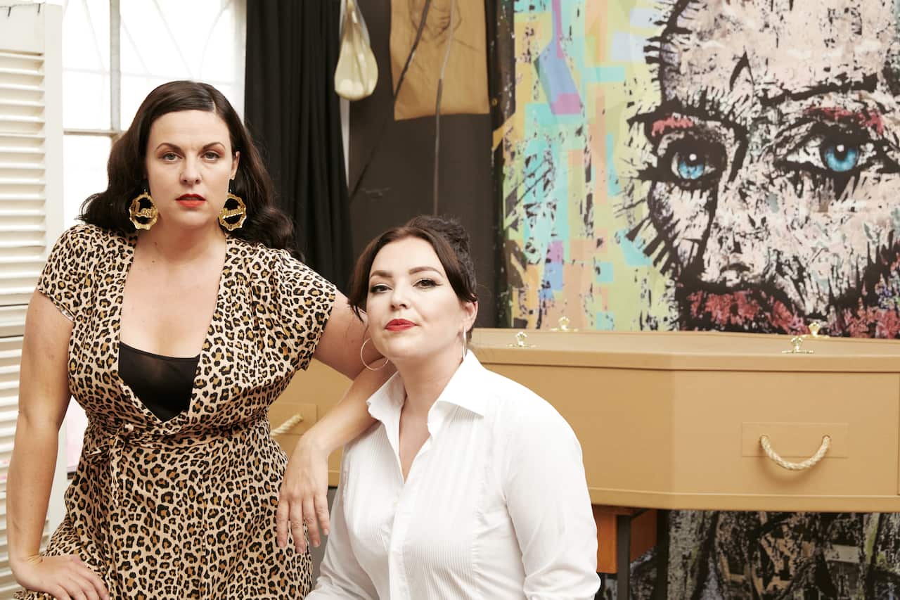 Kimba (on the left) with her business partner Nasstassia Jones.