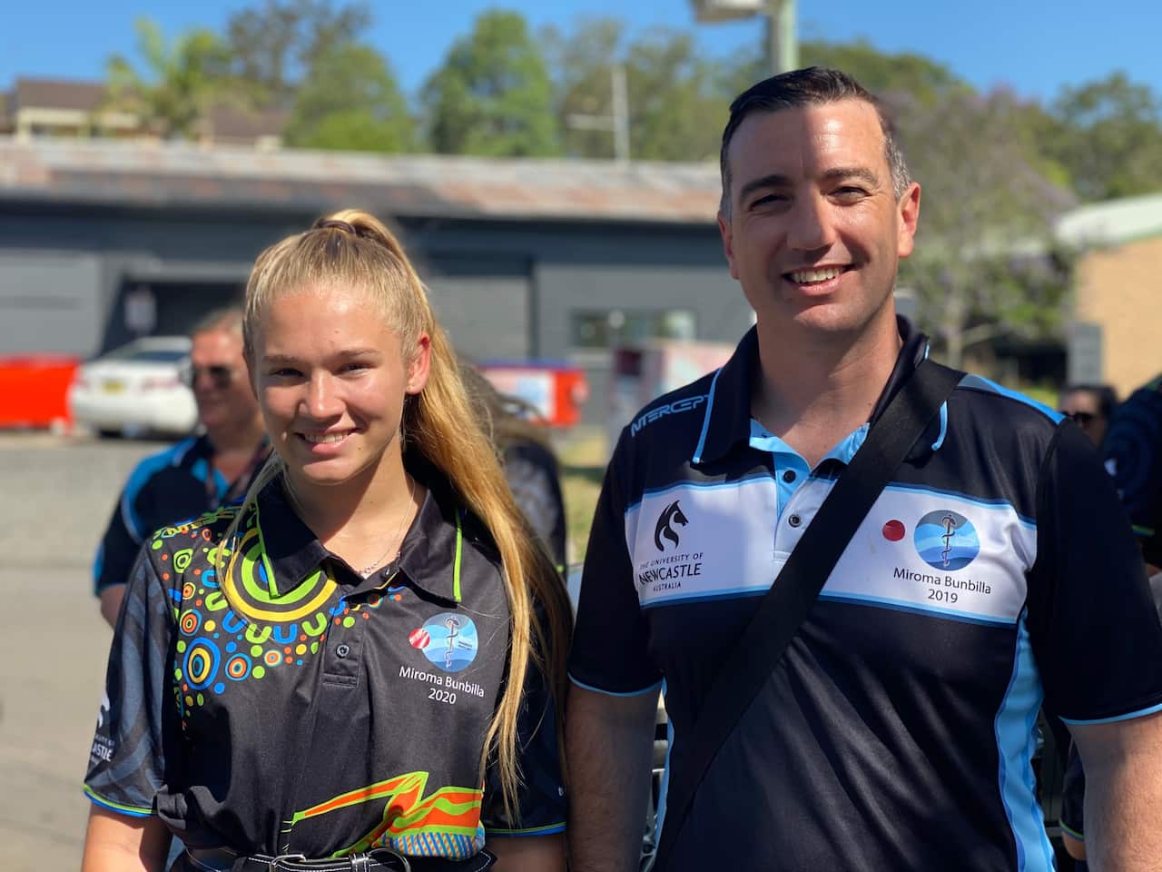 Montana Shoesmith, 18, with her mentor, fifth year medical student Michael McLean.