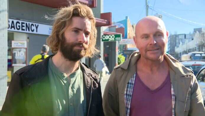 Jamie Lepre (left) and Paul Hellier (right) are calling on consumers to boycott Coles during the 'mini' collectables campaign. 