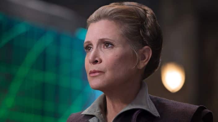 Carrie Fisher as General Leia Organa in Star Wars: The Force Awakens.