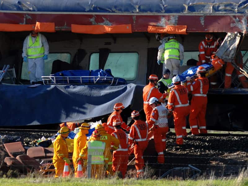 A file image of emergency services at the site of the Kerang accident