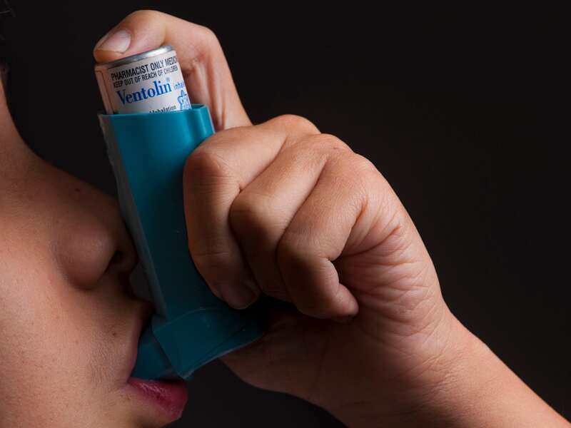 An asthma inhaler