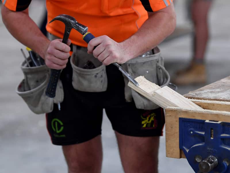 An apprentice carpenter