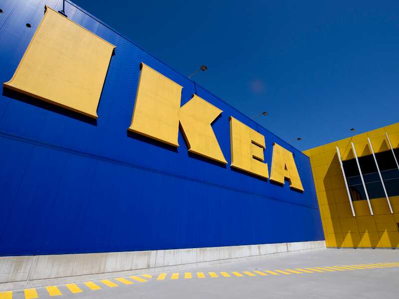 An Ikea logo is seen outside a store in Logan