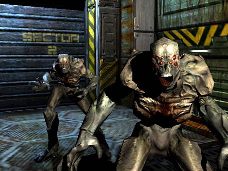 A screen grab from video game Doom 3. Donald Trump has linked violent games to gun violence. 