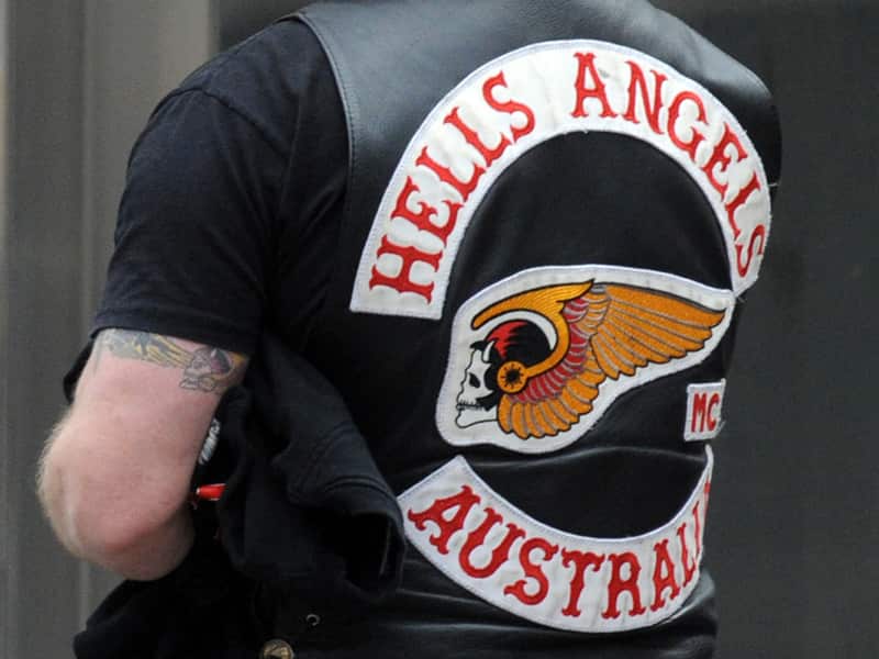 Hells Angels motorcycle bike gang members in Melbourne
